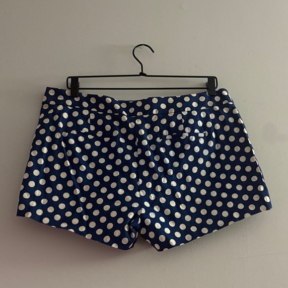 J. Crew High Waist Polka Dot Shorts - Navy and White - Picture 8 of 13